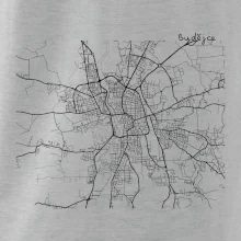 Mapy měst černobílé Budějce