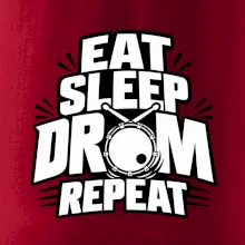 Eat sleep drum repeat - minimalistický bubenický slogan