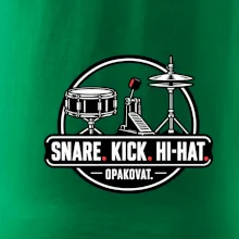 Snare kick hi-hat opakovat - bubenické trio