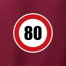 Dopravní značka - omezení rychlosti 80