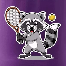 Mýval hraje tenis kreslený