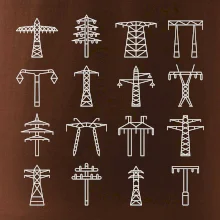 Typy stožárů vysokého napětí