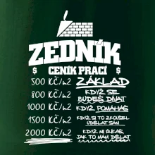 Ceník zedníka - cena za metr