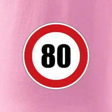 Dopravní značka - omezení rychlosti 80