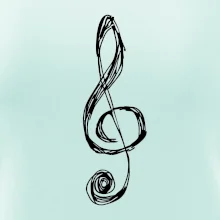 Houslový klíč kreslený