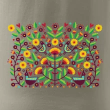 Folklor - barevně kvetiny obdélník