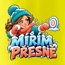 Rodinná vánoční trička - Mířím přesně máma sněhová bitva