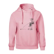 Kreslený rybář na pařezu