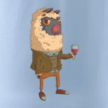 Alpaka s vínem muž