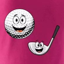 Parové triko - Golfová hůl a míček