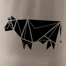 Origami kráva z boku