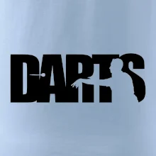 Darts - nápis se šipkařem
