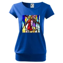 Vitráž - Ježíš a kříž