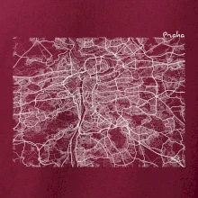 Mapy měst černobílé Praha