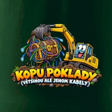 Bagrista kope poklady a kabely