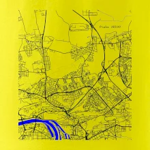 Praha 18200 - Mapa s vodními toky