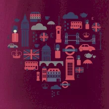 Anglie symboly srdce