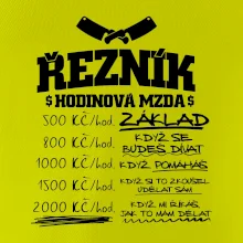Hodinová mzda řezník