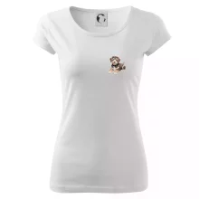 Lagotto romagnolo ležicí vyšívaný na prsu