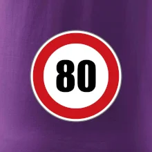 Dopravní značka - omezení rychlosti 80