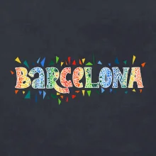 Barcelona Barevný nápis