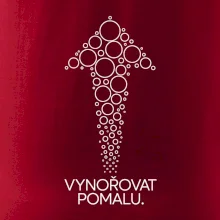 Vynořovat pomalu šipka vzhůru vytvořená z potápěčských bublinek