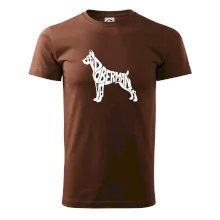 Doberman - nápis v tělě