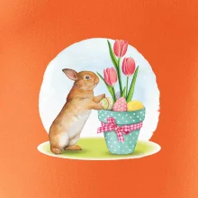 Velikonoční zajíček tulipány