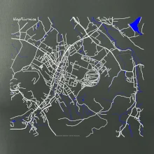 Kopřivnice - Mapa s vodními toky