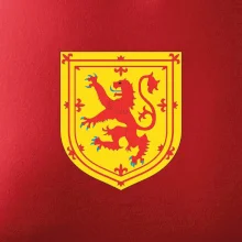 Skotský lev na hrudi