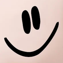 Emoji bez obrysu - usměv