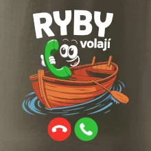 Karikatura ryby volají