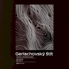 Gerlachovský štít - vrstevnice v obdélníku