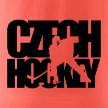 Czech hockey - nápis s hokejistou - Mistrovství světa v ledním hokeji 2026