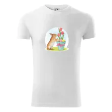 Velikonoční zajíček tulipány