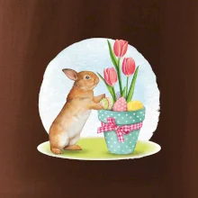 Velikonoční zajíček tulipány