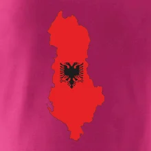 Albánie mapa a znak