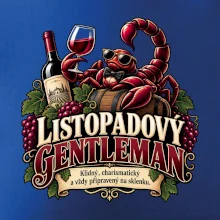 Listopadový gentleman se sklenkou červeného vína