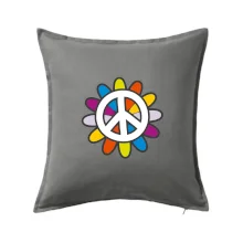 Peace symbol s kreslenou květinou