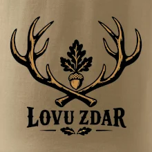 Lovu zdar paroží dubový žalud minimalistický znak