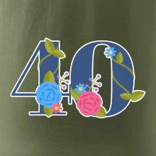 Květinové číslo kreslené - 40