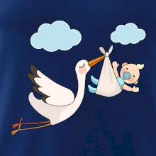 Čáp čekáme miminko - kluk