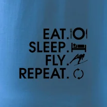 Eat sleep fly repeat - skoky na lyžích