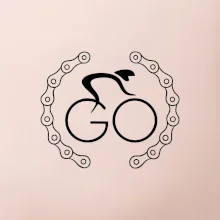 Logo cyklisty a řetěz