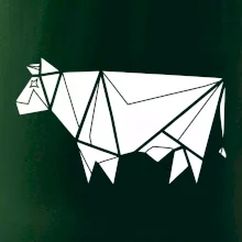 Origami kráva z boku