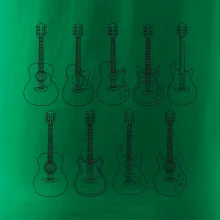 Typy kytar černé kresby