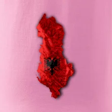 Mapa Albánie reliéf hor