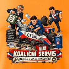 Macinka opravuje závodní auto ČESKO