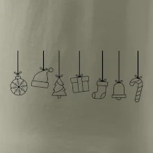 Rodinná vánoční trička  - Vánoční ozdoby na provázku