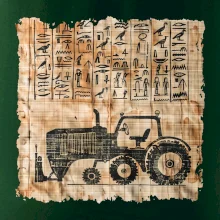 Egyptské hieroglyfy traktor
